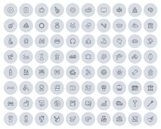 a large set of thin line icons