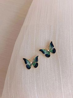 Butterfly Style Stud Earrings Tassel Earing, Butterfly Stud Earrings, Ear Earrings, Stud Style, Butterfly Earrings Stud, Cute Butterfly, Hanging Earrings, Mua Sắm, Flower Earrings Studs