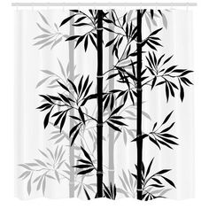 black and white illustration of bamboo trees