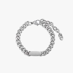 Type: AccessoriesMaterial: Titanium steelBracelet length: 16cm ( 6.3 inches )Extension chain: 5cm( 2.0 inches ) Couple Jewelry, Contact Lenses Colored, Silver Prices, Steel Bracelet, Metal Chain, Silver Bracelets, Fashion Bracelets, Arm Band, Bracelets For Men