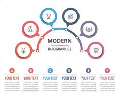 modern info graphics with circles and icons