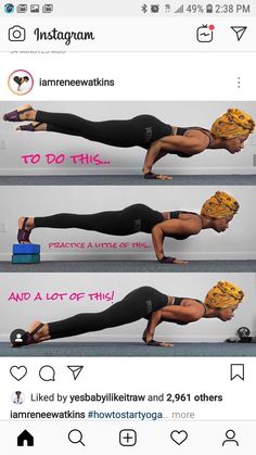 an image of a woman doing planks on her stomach with the caption that reads,