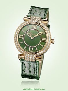 Chopard - CHOPARD Imperiale Jade watch for Chinese New Year 2015 Lux Watches, Watches Women Simple, Chopard Jewelry, Fancy Watches, Green Watch, Latest Watches, Watches Women Fashion, Fabulous Jewelry, Watch Model