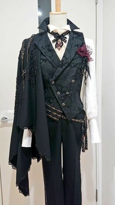 Fantasy Ball Male Outfit, Ball Suits For Men, Twin Character Design Male, Masquerade Outfit, Ring Master, Vampire Clothes, Old Fashion Dresses, Victorian Clothing, 20th Birthday