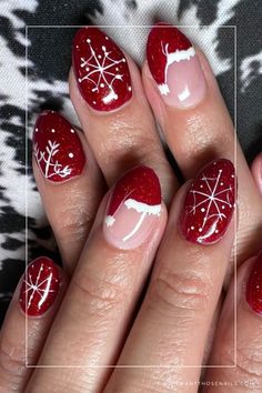 Santa Nails Seasonal Nails, Xmas Nails, Christmas Nail, Christmas Nail Art