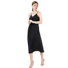 Sleeveless Black Silk Camisole Dress Evening Dress made of 100% mulberry silk. LengthShoulderBustWaistHipS113 cm-72 cm67 cm86 cmM115 cm-76 cm71 cm90 cmL117 cm-80 cm75 cm94 cmXL119 cm-84 cm79 cm98 cm Elegant Silk V-neck Dress For Daywear, Chic Satin Midi Dress With Spaghetti Straps, Silk Bias Cut Slip Dress For Date Night, Silk Spaghetti Strap Dress For Date Night, Summer V-neck Modal Satin Midi Dress, Elegant Black Silk Sleeveless Dress, Elegant Satin Midi Dress For Daywear, Silk Dress With Spaghetti Straps For Date Night, Elegant Sleeveless Modal Satin Maxi Dress