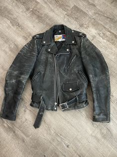 Searching for Vintage Schott 618 RARE ONE ⭐️ SIZE 32!!!? We’ve got Schott Men's Outerwear starting at $4000 and plenty of other Men's Outerwear. Shop our selection of Schott today! Metal Vest, Schott Jacket, Schott Perfecto, Motorcycle Jackets, Men's Outerwear, Motorcycle Gear, Basic Outfits, Mens Outerwear, Western Outfits