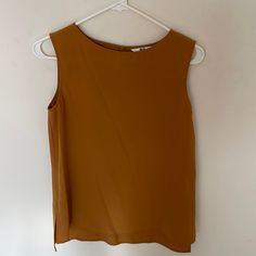 Brand New, Never Worn Flowy Sleeveless Top // Xs Casual Sleeveless Camisole For Work, Casual Camisole Tank Top For Workwear, Casual Workwear Camisole Tank Top, Uniqlo Tops, Uniqlo Women, Blind Spot, Mustard Yellow, Uniqlo, Mustard