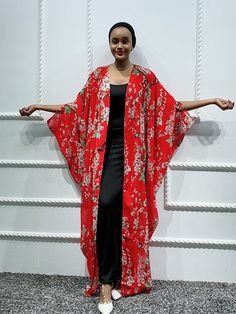 Floral Kaftan Abaya Kimono Cardigan Dress – FrenzyAfricanFashion.com Casual Fall Abaya, Spring Vacation Long Sleeve Abaya, Flowy Summer Abaya, Flowy Long Sleeve Summer Abaya, Summer Flowy Long Sleeve Abaya, Summer Long Sleeve Flowy Abaya, Bohemian Long Sleeve Abaya For Summer, Bohemian Long Sleeve Summer Abaya, Bohemian Abaya For Spring Vacation