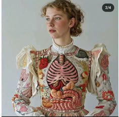 Textile Art Clothing, Diy Dress Costume, Men In Dresses Fashion, Men In Dresses Aesthetic, Momento Mori Art, David Szauder, Embroidering Clothes, Sleep Fashion, Weird Clothes