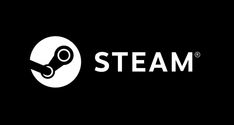 the steam logo on a black background