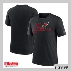 Focus attention on your favorite NFL team with this Arizona Cardinals Overlap Lockup T-shirt. Its heathered design by Nike accentuates the bold Arizona Cardinals logo and name printed across the chest. Tri-blend material provides an extra-soft feel for lasting comfort. Athletic Heather T-shirt With Team Logo For Fans, Athletic Heather T-shirt With Logo For Sports Season, Tri-blend T-shirt With Team Logo For Sports Events, Sports Events Team Logo T-shirt, Sports Event Team Logo T-shirt, Athletic Heather Fan Apparel T-shirt For Sports Season, Athletic Heather Fan Apparel T-shirt, Athletic Heather Fan Merchandise T-shirt, Athletic Heather T-shirt For Sports Season