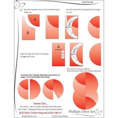 an info sheet with different shapes and sizes