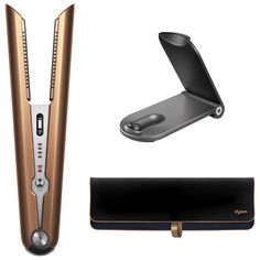 An innovative cord-free styler and straightener with flexing plates that shape to gather hair, allowing for enhanced styling with less heat and half the damage.Hair Texture: Straight, Wavy, Curly, and CoilyHair Type: Fine, Medium, and ThickKey Benefits: - Cord-Free with the thermal performance of a corded straightener- Go from curls and waves, to smooth and sleek with flexing plates- Intelligent heat control responds to the thickness, texture, and length of your hair and automatically controls the temperature for optimal styling resultsWhat Else You Need to Know: Less heat, half the damage: Flexing plates gather your hair for more control, so you can achieve the same style with less he Dyson Corrale Straightener, Dyson Corrale, Flat Irons Best, Damage Hair, Back To School Deals, Charging Dock, Flexing, Ev Charger, Tools For Sale