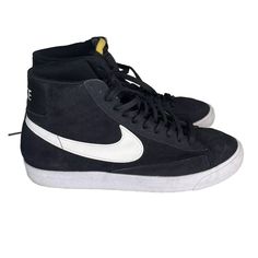 Nike Blazer Mid ‘77 Suede Black White Sneakers Shoes Ci1172-005 Mens Size 12 *Please Review Photos Prior To Purchase! Size: Measurements: Shaft: 6'' **Measurements Are Approximate Keywords: Shoes, Sneakers, Black/White, Suede, Size 12 * Note Items From My Store Our Sourced From Various Locations And Most Types Are Sold In The Following Conditions: New, New Without Tags, Liquidation Preowned And Vintage. Items Are Looked Over And We Try To Note Any Flaws. Sometime They May Be Missed Please Reach Black High-top Sneakers With Gum Sole For Streetwear, Casual Black High-top Sneakers With Gum Sole, Blazers Black Nike, Black Lace-up High-top Sneakers With Gum Sole, Nike Black High-top Casual Sneakers, Black Mid-top Custom Sneakers With Gum Sole, Classic Nike High-top Sneakers For Skateboarding, Nike Black High-top Sneakers With Speckled Midsole, Nike Suede Sneakers For Skateboarding