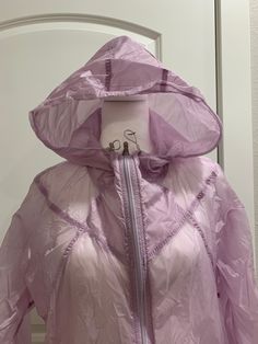 Gorgeous sheer lilac running jacket, size XS. Spring Casual Outerwear For Light Sports, Casual Spring Outerwear For Light Sports, Casual Outerwear For Light Sports, Casual Outerwear For Light Sports In Spring, Long Sleeve Nylon Outerwear For Light Sports, Nylon Long Sleeve Outerwear For Light Sports, Functional Spring Outerwear For Light Sports, Purple Athleisure Outerwear For Outdoor, Spring Nylon Outerwear For Workouts