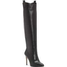 New! Vince Camuto Kervana Black Leather High Heel Boots Size 7.5 Black Dd312 Msrp$250 No Shoe Box/Bag New Without Box-Never Worn-Guaranteed Authentic About This Item A Knee-High, Leather Boot Keeps The Line Clean, Long And Lean With A Pointy-Toe Silhouette And Slender Stiletto Heel. Pointy Toe, Lightly Cushioned Insole, Partial Zip Closure Leather Upper/Textile Lining/Synthetic Sole 16" Shaft; 15" Calf Circumference 3.5" Stiletto Heel Elegant Formal Heeled Boots In Faux Leather, Leather Heeled Boots With High Shaft For Night Out, Leather High Shaft Heeled Boots For Night Out, Black Heeled Boots With High Shaft In Calf Leather, Luxury Leather Heeled Boots With High Shaft, Elegant Black Heeled Boots For Work, Elegant Black Heeled Boots For Office, Black Calf Leather Heeled Boots With High Shaft, Black Heeled Boots With Leather Lining For Evening