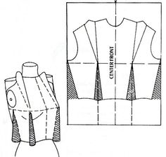 the front and back view of a sewing pattern