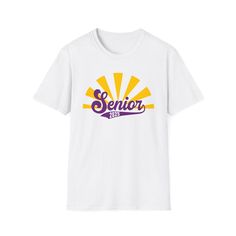 Celebrate your last first day with our exclusive Senior 2025 T-Shirt. Perfect for Senior Sunrise day. Crafted with comfort and style, this shirt is more than just apparel; it's a symbol of triumph, resilience, and the exciting journey that lies ahead. Key Features: 1.Comfortable Fit: Made from a soft and breathable cotton blend, this T-shirt ensures comfort on your last first day and beyond. It's perfect for making a statement while staying relaxed and at ease. 2.Unique Design: The bold "Last Fi White Slogan T-shirt For College, White School Spirit T-shirt With Logo Print, Senior Sweatshirts, Sr 25, Senior Sunrise, Class Of 2025, First Day, San Jose, Unique Design