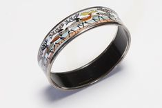 HERMES La Vie du Grand Nord Reindeer Enamel Bangle Bracelet Luxury Silver Enamel Bracelets, Elegant Silver Enamel Bangle, Hermes Bracelet, Genuine Love, Enamel Bangle, Hermes Paris, Enamel Bracelet, Only 1, Made In