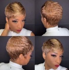 Women Fashion Synthetic Pixie Cut Wigs Dark Blonde Wig Pixie Wigs Wave Hair, #AD, ##Hair, #ADVERTISEMENT, #Wave, #Wig, #Blonde Wig Side Part, Blonde Afro, Bob Pixie Cut, Afro Curls, Stylish Short Hair, Short Human Hair Wigs, Short Hair Wigs, Sassy Hair, Pixie Cut Wig