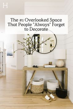 Hallways can be a bit of a design puzzle. Long or short, dimly lit or starkly white, these kinds of spaces are rife with design possibilities. But due to the obvious lighting and space constraints, hallways are often left to the bottom of the decor priority list — it’s not uncommon to see a large, spacious hallway left completely untouched. Don’t be afraid to experiment and try different arrangements of art and furniture before you figure out what works well for your space. Hallway Wall Decor Ideas, Priority List, Ladder Bookshelf, Upstairs Hallway, Hallway Wall Decor, Narrow Console Table, Hallway Wall, Small Bench