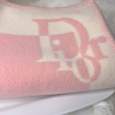 Dior Vintage I Am Original Owner Vintage 2003 Stunning Condition!! Dior In The Center And In Each Corner Approx 40” High Approx 34” Across 90% Merino Wool 10% Cashmere Made In Scotland Such A Soft And Beautiful Blanket!! It’s Everything Decadent Baby Dior Boutique Paris Pink Hermes Blanket, Dior Scotland, Chanel Blanket, Hermes Blanket, Cashmere Baby Blanket, Princess Palace, Dior Boutique, Baby Dior, Dior Vintage