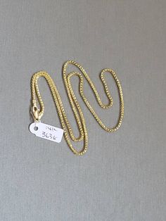 Weight: 3.63 grams (approximate) Length: 16 inch Metal: 14k gold Stamped: 14k 14k Gold Wheat Chain Necklace For Formal Occasions, 14k Gold Wheat Chain Necklace For Formal Events, Yellow Gold Pendant Necklace With Wheat Chain, 14k Yellow Gold Snake Chain Necklaces, Minimalist Yellow Gold Wheat Chain Necklace, Gold Link Necklace Stamped 14k, Gold Link Necklaces Stamped 14k, 14k Gold Link Necklace Stamped 14k, 14k Gold Yellow Gold Necklaces With Curb Chain