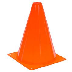 an orange traffic cone on a white background