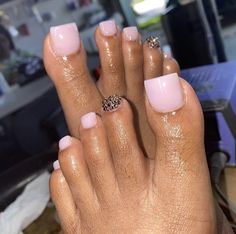 Pin by Asia Oneal on Baddie Nailz in 2020 Acrylic toe nails, Pretty Foot And Hand Nails, Acrylic Toes With Diamonds, Nails And Toes, Hand Nails, Ten Nails, Natural Nail Art, Acrylic Toes, Acrylic Toe Nails, Pretty Toe Nails