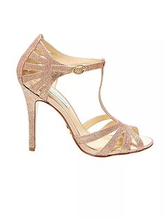 Betsey Blue Tee Strappy Heel In Champagne | The Dessy Group Chic Sparkling Sandals For Prom, Glamorous Glitter Sandals For Formal Occasions, Elegant Glitter Sandals For Prom, Glamorous Sparkling Sandals For Gala, Fitted High Heel Glitter Sandals, Glitter Fitted Sandals For Prom, Fitted Glitter Sandals For Prom, Glamorous Sparkling Sandals For Prom, Glitter Prom Sandals