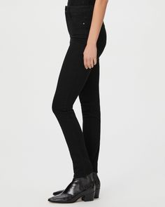 This high-rise skinny stovepipe leg hits right at the ankle and comes in our best-selling black shadow wash. Cut from our famed TRANSCEND denim, this style is luxuriously soft with plenty of stretch and recovery to give it a flawless fit from morning to moonlight. Black Shadow, Black Jeans, High Rise, Black