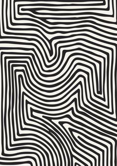 an abstract black and white pattern with wavy lines