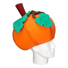 This Pumpkin Hat will definitely make you stand out at your next Party, Hora Loca, Wedding, Corporate Event, Birthday, Quinceanera, or Halloween Party! It can be used as a wedding hats, top hats, photo booth props, or a party favor. Fun Halloween Party Hat Supplies, Halloween Costume Hat Accessories, Fun Halloween Party Hat, One Size Fits Most Costume Cap For Costume Party, Halloween Party Costume Cap, Novelty Halloween Costume Cap, Halloween Costume Hat, Themed Mini Hat Cap For Costume Party, Themed Mini Cap For Costume Party