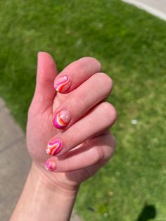 Lesbian Pride Nails Designs Simple, Lesbian Flag Nail Art, Lesbian Nails Design Short, Queer Nails Short, Lesbian Short Nails, Pride Nails Lesbian Flag, Lesbian Nails Design Subtle, Pride Toenails, Lesbian Pride Nails Designs