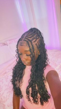 Big Plaits Hairstyles, Weave Cornrows Hairstyles, Boho Feedin Braids, New Braid Styles 2024, Cute Hairstyles Braids Black, Cute Braided Hairstyles For School, Inspo Hairstyles, Corn Rows, Different Braids