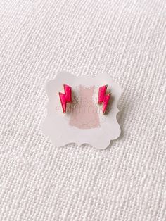 The Pink Lightning Earrings from Sassy Shortcake are hot pink mini lightning bolt stud earrings. Trendy Red Earrings For Birthday, Trendy Pink Jewelry For Birthday, Trendy Adjustable Earrings For Birthday, Trendy Pink Plug Earrings As Gift, Trendy Tiny Adjustable Earrings, Preppy Jewlery, Preppy Items, Preppy Earrings, Pink Lightning Bolt