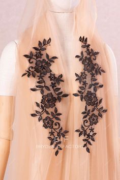 classic black flower lace appliques sold as a pair Procreate Fashion, Unique Accessories, Black Flower, Lace Applique, Embroidered Lace, Nails Inspo, Accessories Unique, Embroidered Flowers, Floral Designs