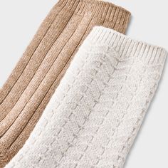 Give your feet comfort with the Women's Brushed Terry Lined 2pk Cozy Crew Socks from Auden™ 4-10. Perfect for lounging or staying warm on chilly days, these socks have a super soft texture with brushed terry lining that provides a snug fit. With two pairs in each pack, you’ll have the perfect blend of warmth and comfort. Experience cozy feet every day with these essential crew socks. Auden™: Fit for you in every way. Soft Beige Winter Socks, Snug Soft Beige Socks, Soft Snug Beige Socks, Snug Beige Soft Socks, Soft Beige Socks For Fall, Cozy Soft Beige Socks, Snug Beige Socks For Fall, Super Soft Comfortable Cream Socks, Comfortable Super Soft Cream Socks