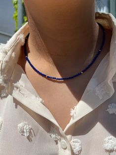 #eBay #eBayStore #eBaySeller #Beauty #LapisLazuli #Round #Tiny #Faceted #Blue #Necklace #Beach #Nature #GamblingCasino #FamilyFriends #FlagsPolitical #Ethnic #FairytaleFantasy #Holiday #FlowersPlants #Halloween #CelestialHoroscope #Angels #FoodDrink #CartoonTVMovieCharacters #Healing #HobbyCraft Beaded Choker Necklace, September Birthstone, Girls Necklaces, Dress Jewelry, Minimalist Necklace, Beaded Choker, Faceted Bead, Lobster Claw, Lapis Lazuli