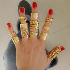 Afro Jewelry, Stackable Diamond Bands, Boho Rings Gold, Statement Rings Unique, Gold Wrap Ring, Unique Gold Rings, Dope Jewelry Accessories, Funky Rings, Trending Bracelets