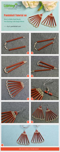 the instructions for how to make an elegant necklace with beads and chains, including beading