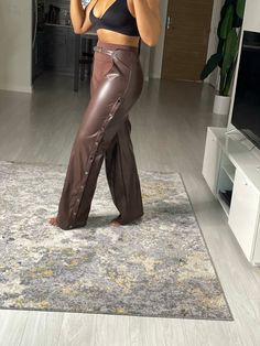 Leather Streetwear, Black High Waisted Pants, Iridescent Dress, Sweat Sets, To Touch, Runway Collection, Birthday Dresses, Dress Backs, High Waisted Pants