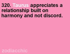 a pink background with the words taurus believe in ironing out problems as soon as they