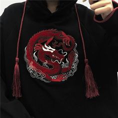 Chinese Style Dragon Embroidery Loose Winter Hoodie BE016Material: COTTONMaterial: PolyesterSleeve Length(cm): FullSpecial Use: Traditional Clothingpopular elements: embroideredSleeve length: long sleeveFabric material: CottonSeason: Autumn, WinterM, Bust: 136cm, Length: 66cmL, Bust: 138cm, Length: 67cm Hooded Embroidered Sweatshirt For Winter, Embroidered Hooded Sweatshirt For Winter, Black Embroidered Hooded Hoodie, Winter Long Sleeve Hoodie With Embroidered Logo, Long Sleeve Hoodie With Embroidered Patch For Streetwear, Winter Cotton Hoodie With Embroidered Patch, Red Embroidered Hoodie For Fall, Winter Hoodie With Embroidered Patch, Cotton Hoodie With Embroidered Graphics