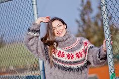 Icelandic sweater, Hand Knit Mohair sweater,T- neck pullover,Norwegian Sweater,Fair Isle Pull,Nordic Winter Mohair Sweater With Fair Isle Pattern, Mohair Sweater With Fair Isle Pattern For Winter, Winter Fair Isle Mohair Sweater, Nordic Sweater, Norwegian Sweater, Icelandic Sweaters, Big Sweaters, Fluffy Sweater, Sweater Material