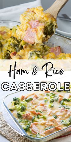 ham and rice casserole with broccoli in it