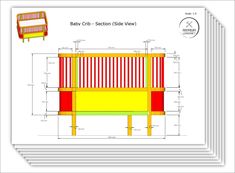 the baby crib section side view