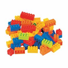 a pile of multicolored lego blocks on a white background