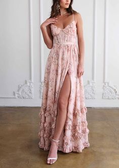 The Carmen Dress in Peach Tapestry Silk Dresses Outfit, Subtle Layers, V Chapman, Carmen Dress, Baroque Floral, Feminine Clothing, Floral Bridesmaid Dresses, Corset Gown, Floral Corset